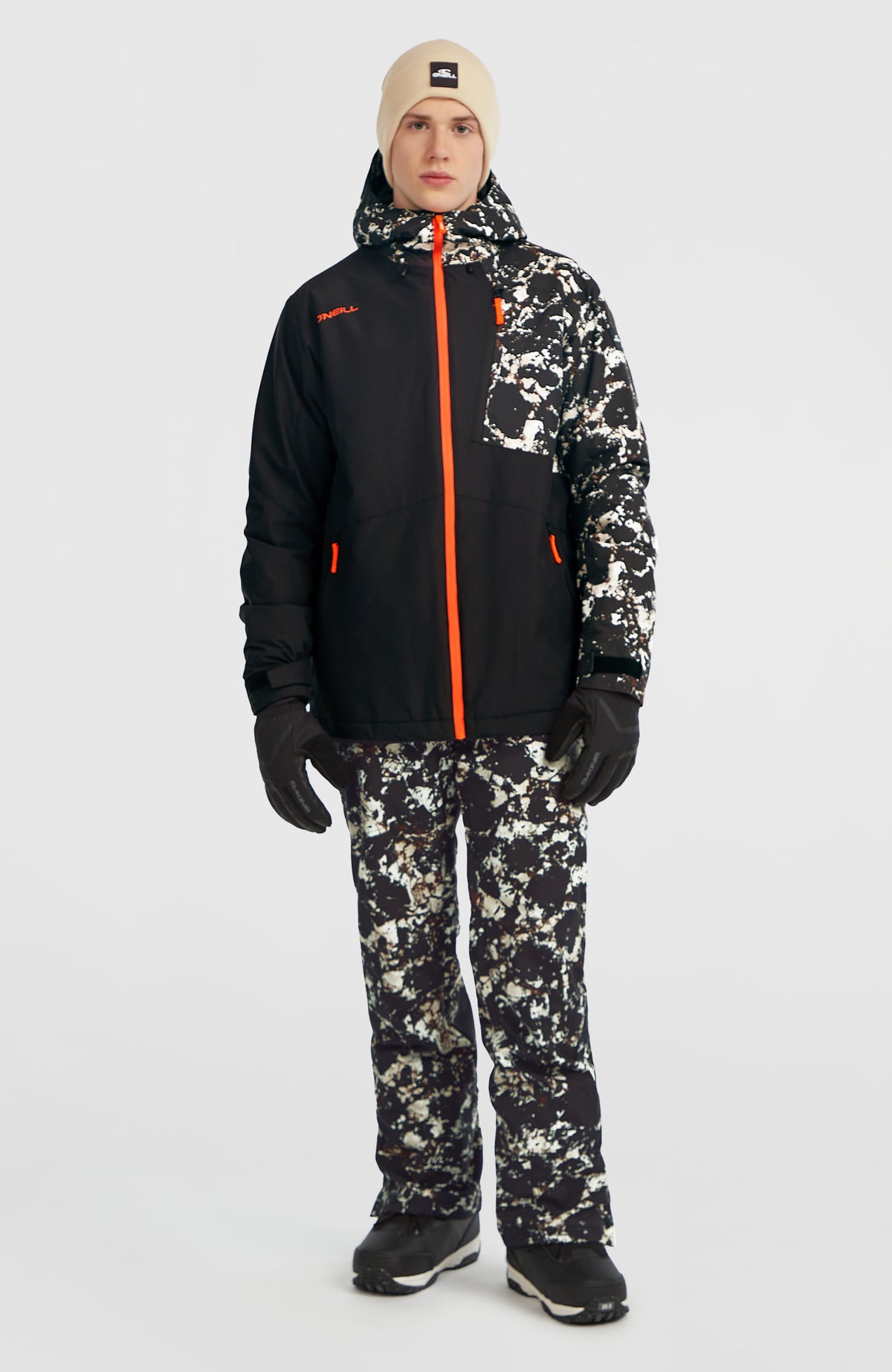 FWC'Cruz Block wintersportjas | Black/Beige Quarry