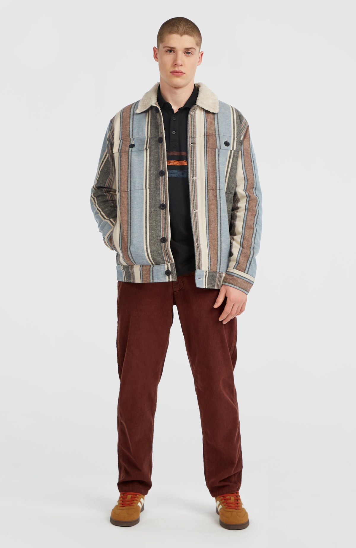 O'Riginals jas met fleecevoering | Blue Vintage O'Neill Stripe