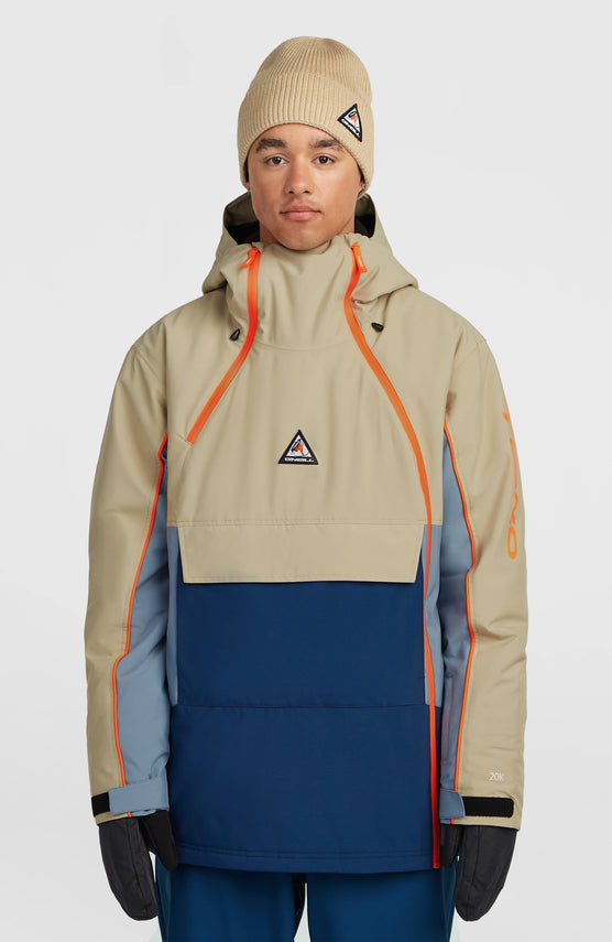 FWC'Play Asymmetric wintersportjas | Olive Blush Colour Block