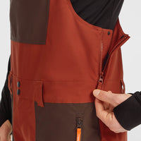 FWC'Peak Bib wintersportbroek | Bonfire Colour Block