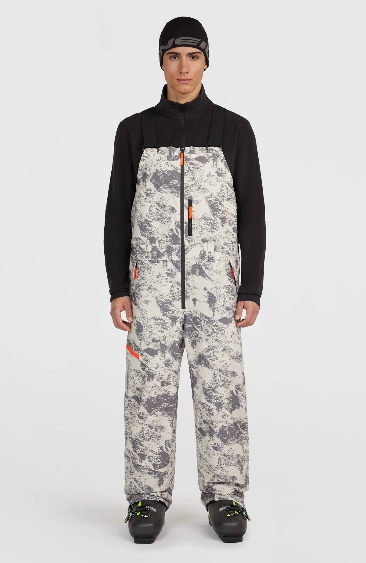 FWC'Peak Bib wintersportbroek | Grey Mountain Landscape