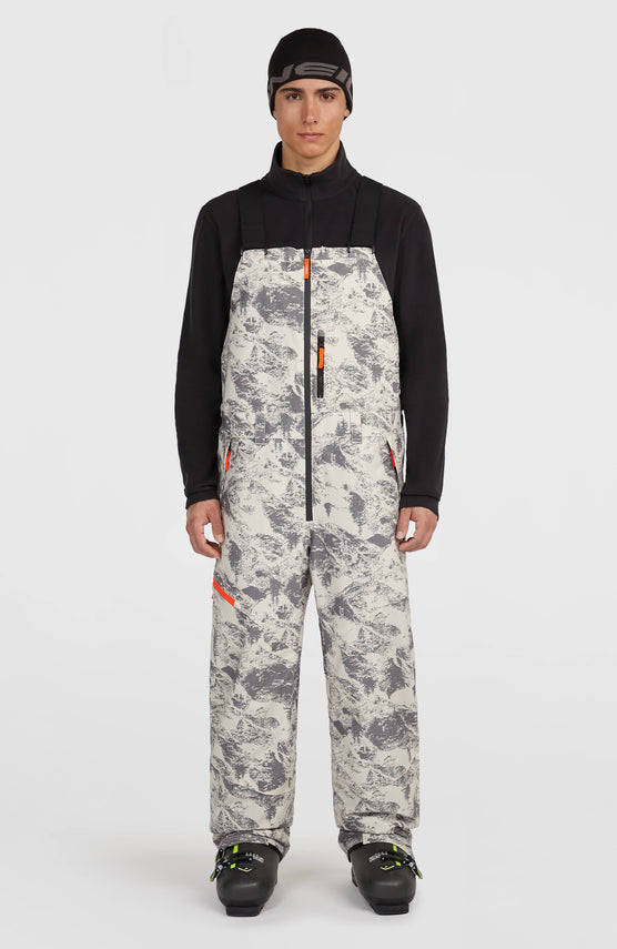 FWC'Peak Bib wintersportbroek | Grey Mountain Landscape