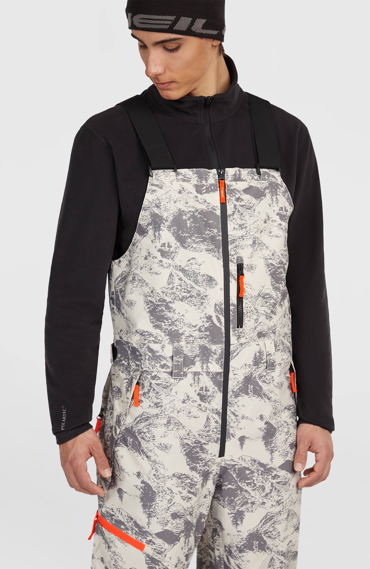 FWC'Peak Bib wintersportbroek | Grey Mountain Landscape