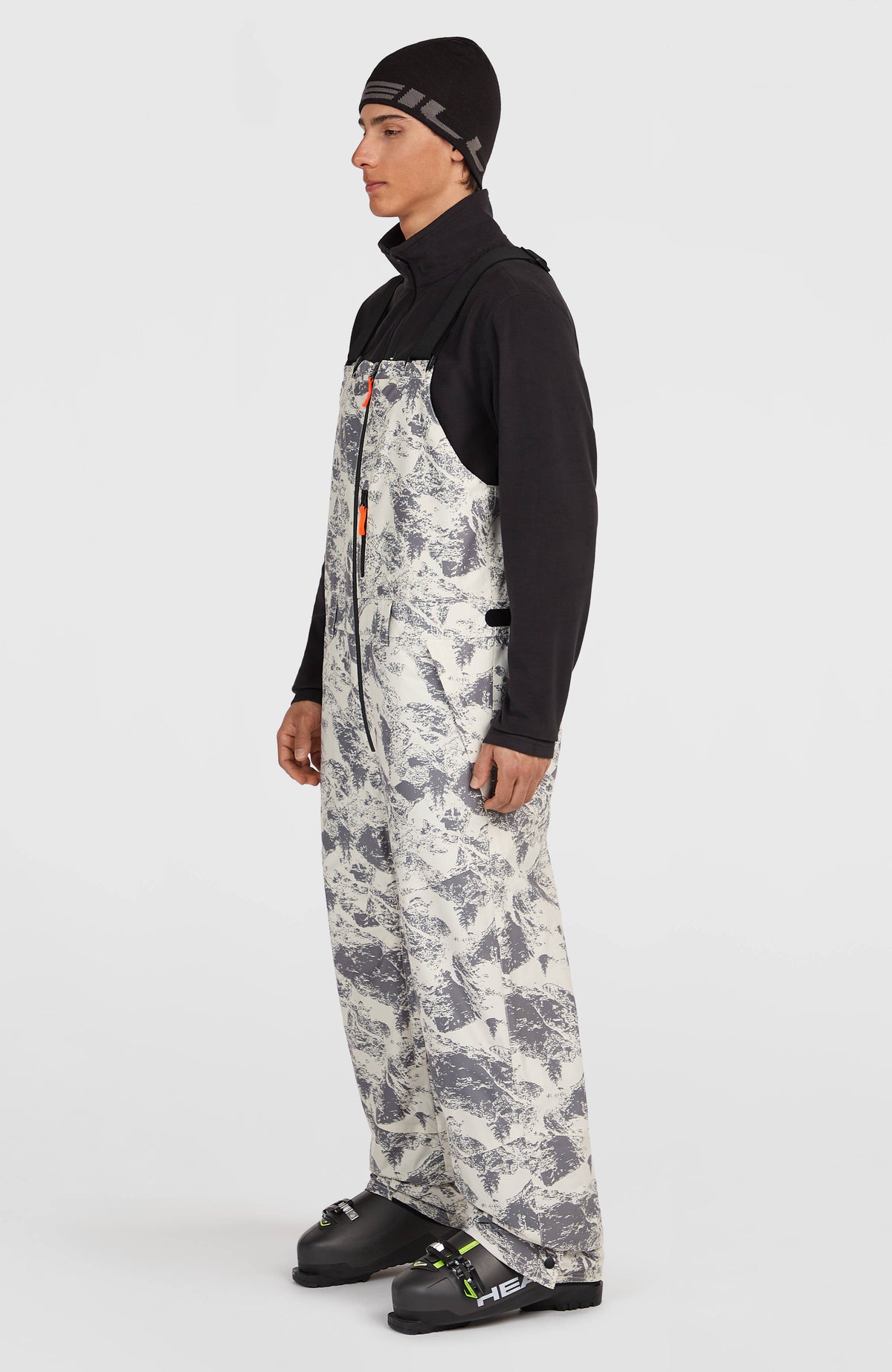 FWC'Peak Bib wintersportbroek | Grey Mountain Landscape