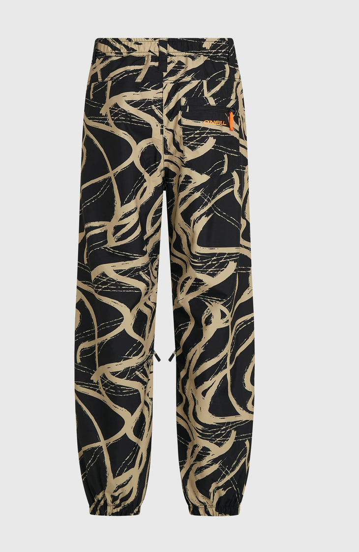 FWC Oversized wintersportbroek | Beige Snowtracks
