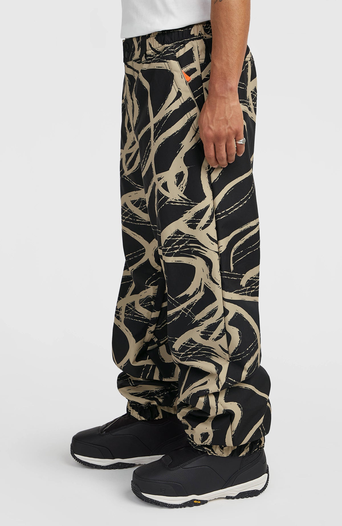 FWC Oversized wintersportbroek | Beige Snowtracks
