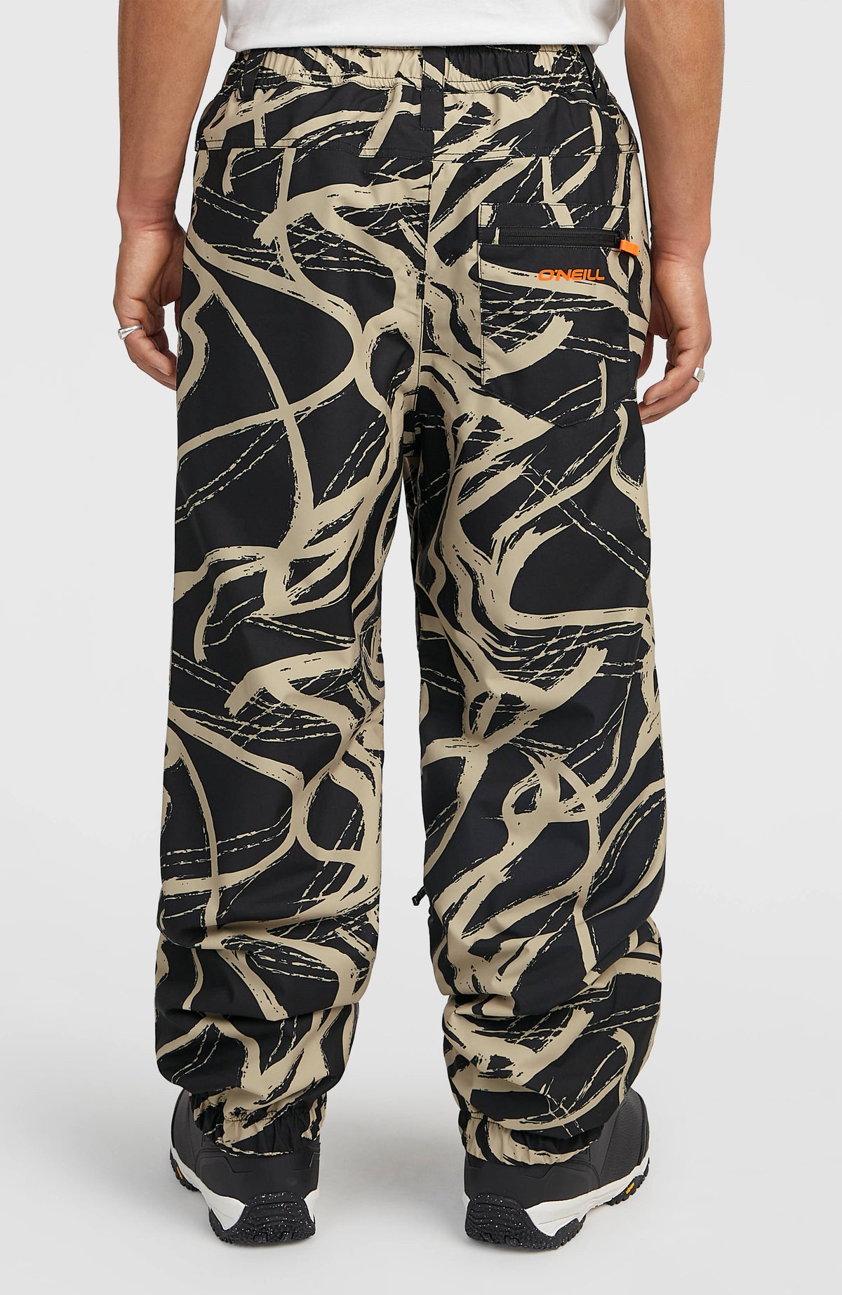 FWC Oversized wintersportbroek | Beige Snowtracks