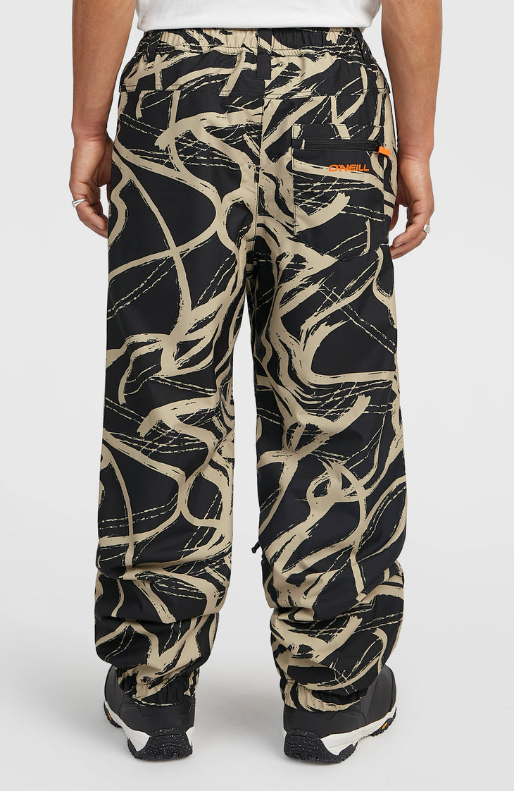 FWC Oversized wintersportbroek | Beige Snowtracks