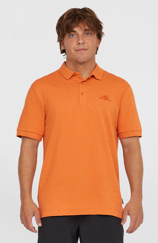 Slub Small Logo polo | Cinnamon Stick