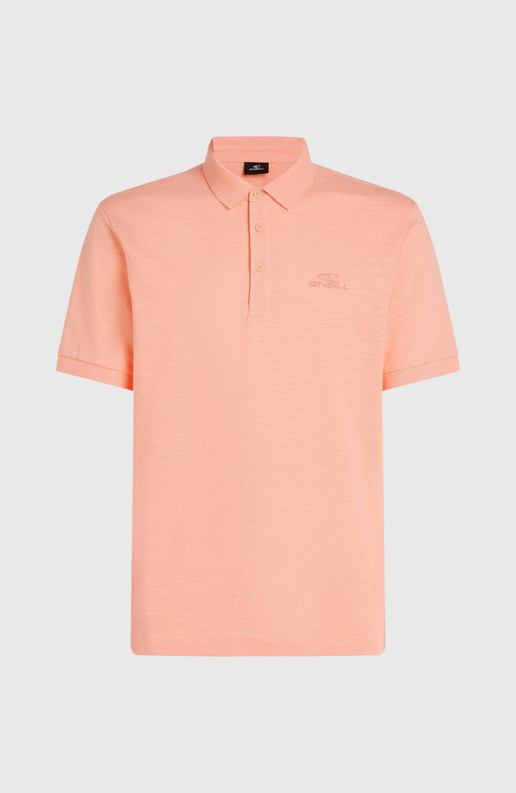 Slub Small Logo polo | Coral Pop