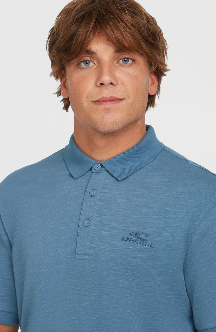 Slub Small Logo polo | Copen Blue