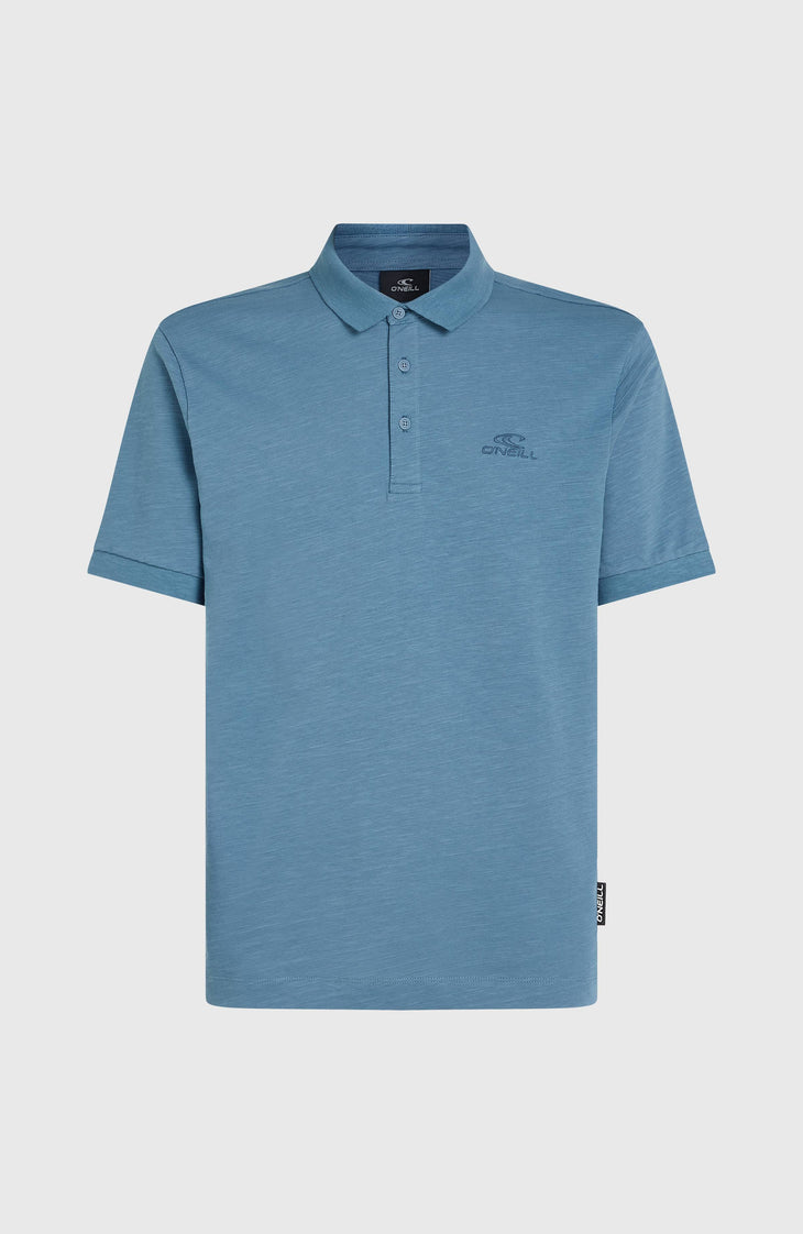 Slub Small Logo polo | Copen Blue