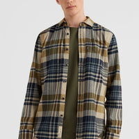 Flannel Check Shirt | Beige Plaid Check