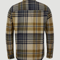 Flannel Check Shirt | Beige Plaid Check