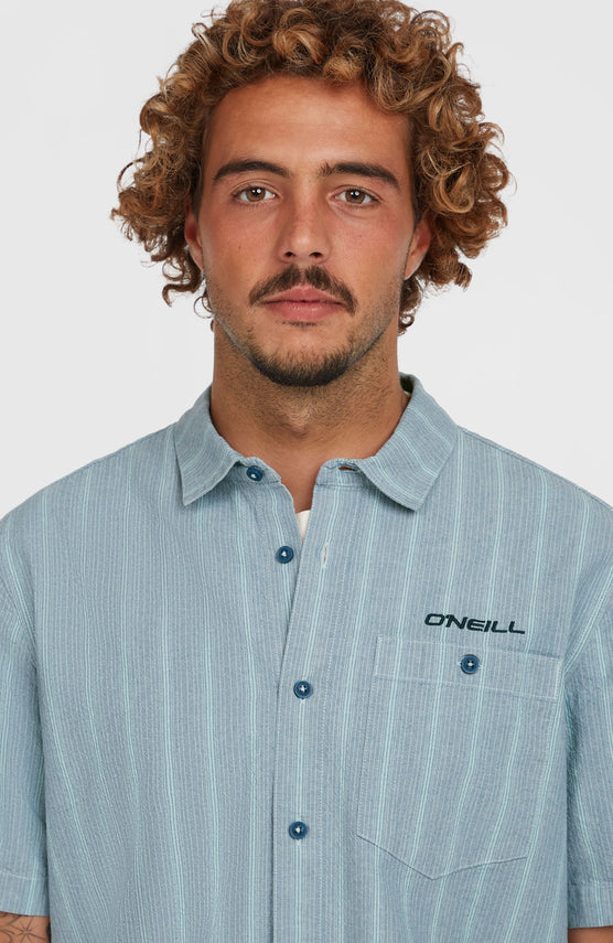 Jacquard Stripe overhemd | Blue Cali Stripe