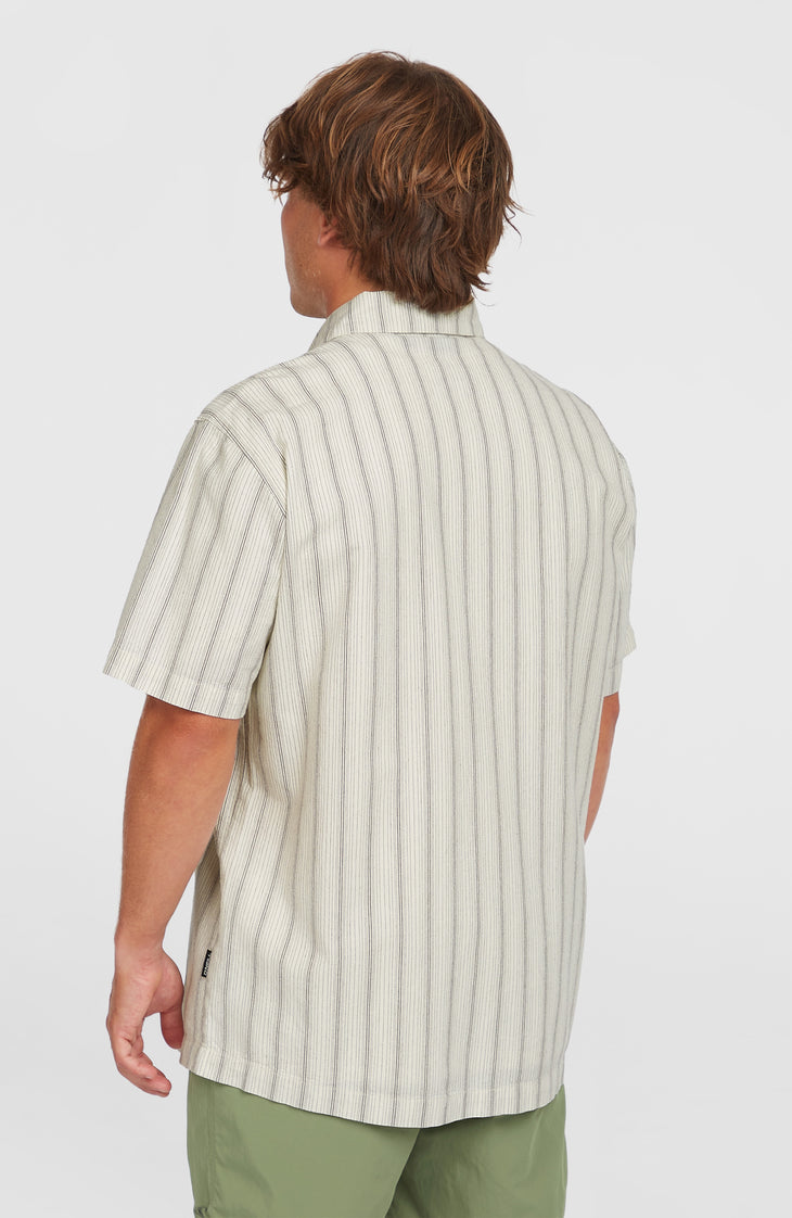 Jacquard Stripe overhemd | Beige Cali Stripe