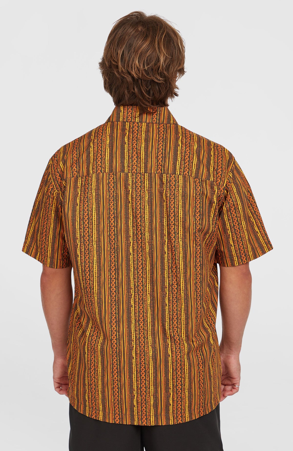 Print overhemd | Orange Pressed Lines