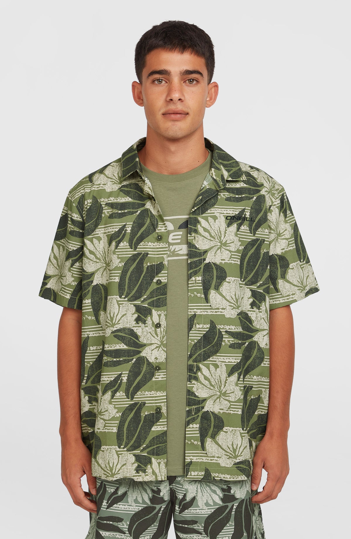 Print overhemd | Green Dusty Flower