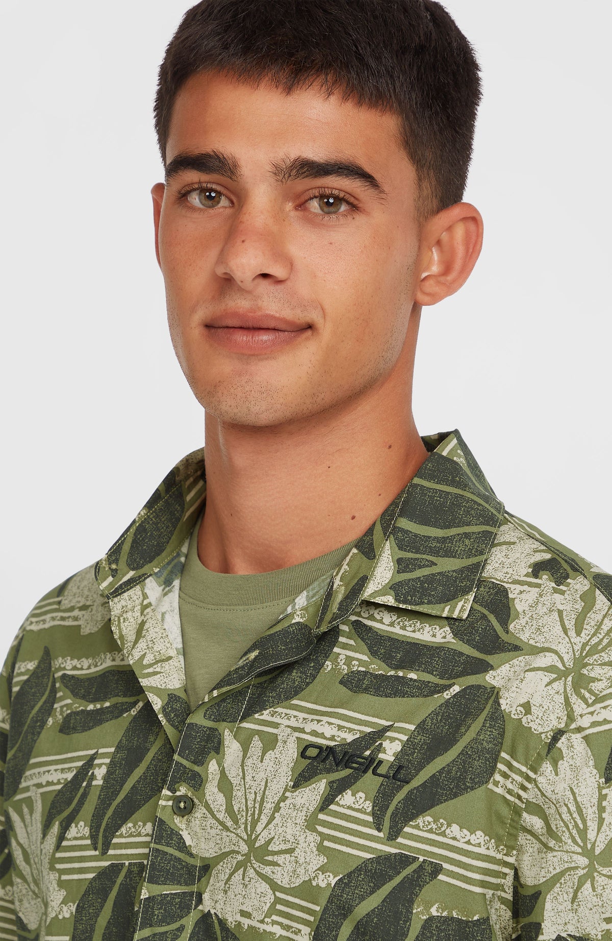 Print overhemd | Green Dusty Flower