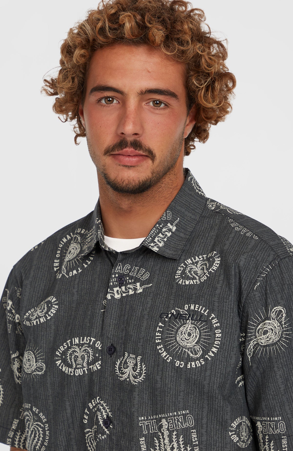 Print overhemd | Black Mystical