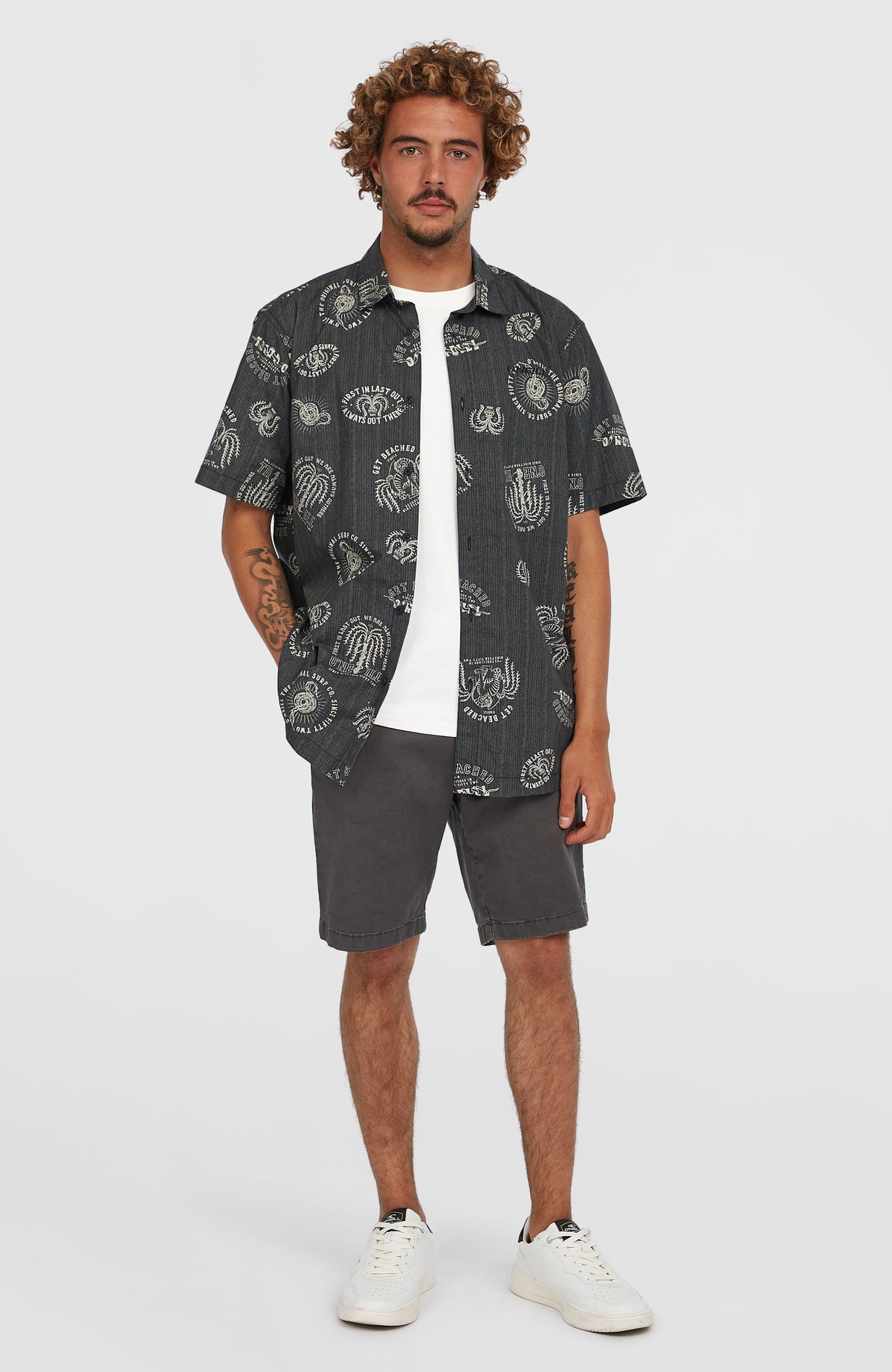 Print overhemd | Black Mystical