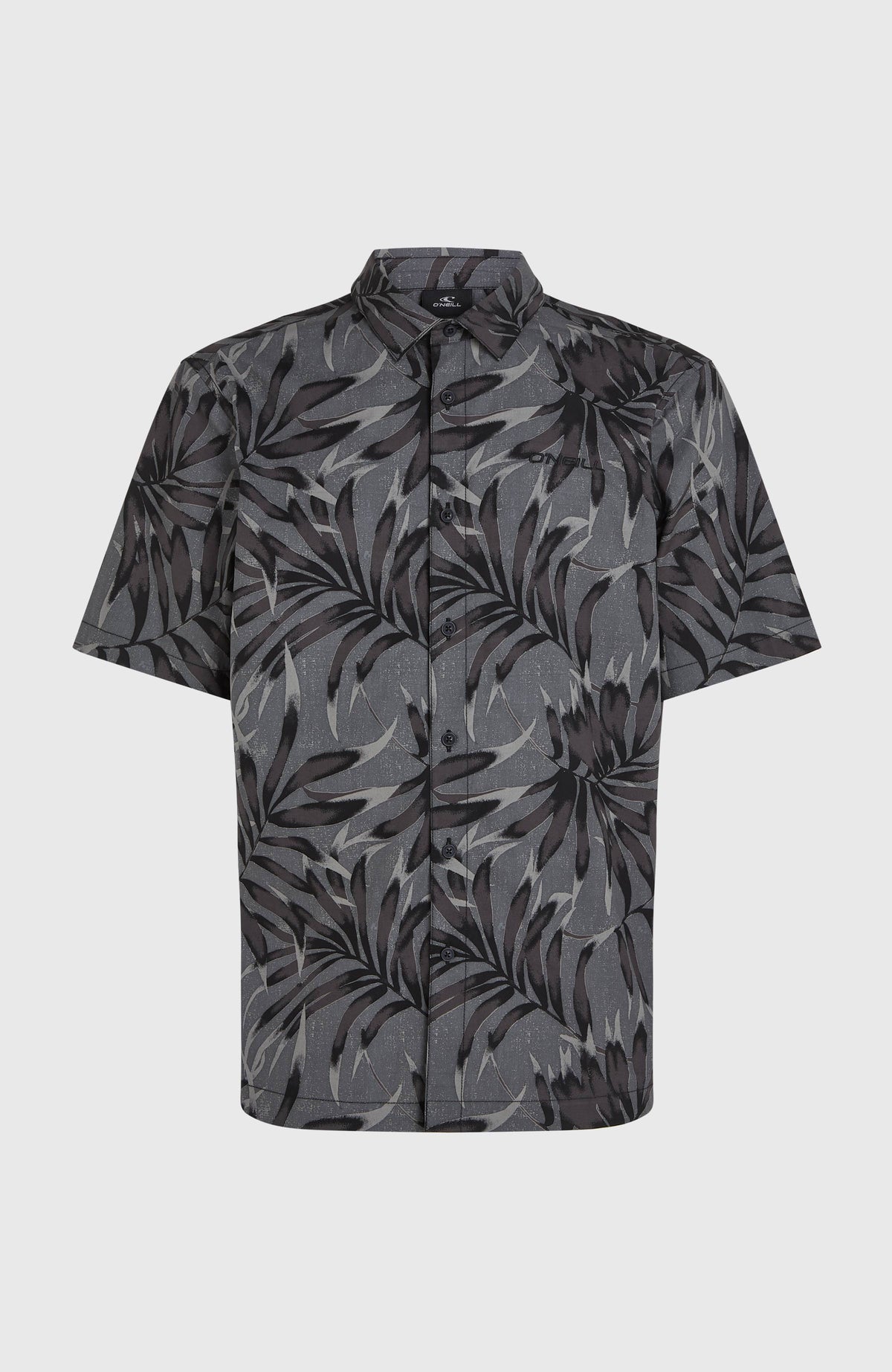 Print overhemd | Black Dipped Leaves