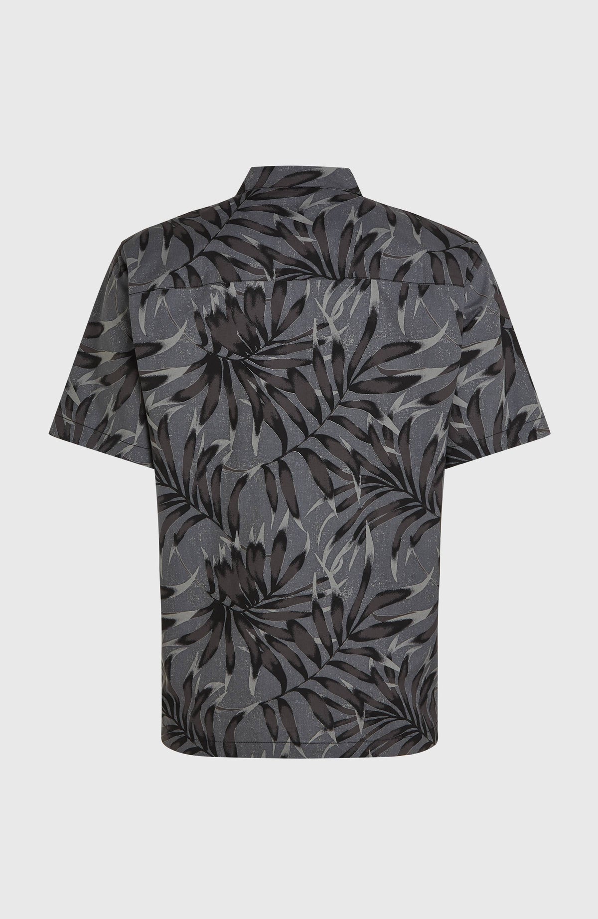 Print overhemd | Black Dipped Leaves