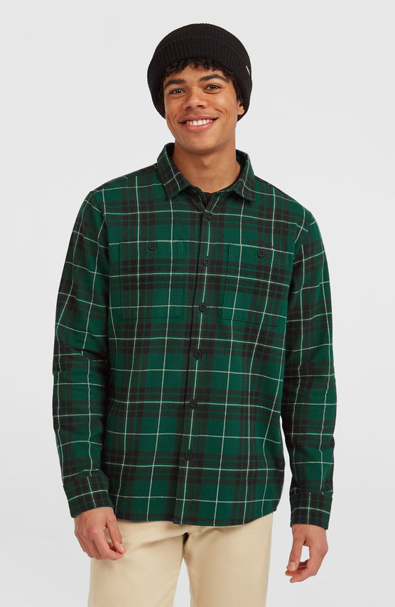 Must-Have flanellen overhemd | Green Flannel Check