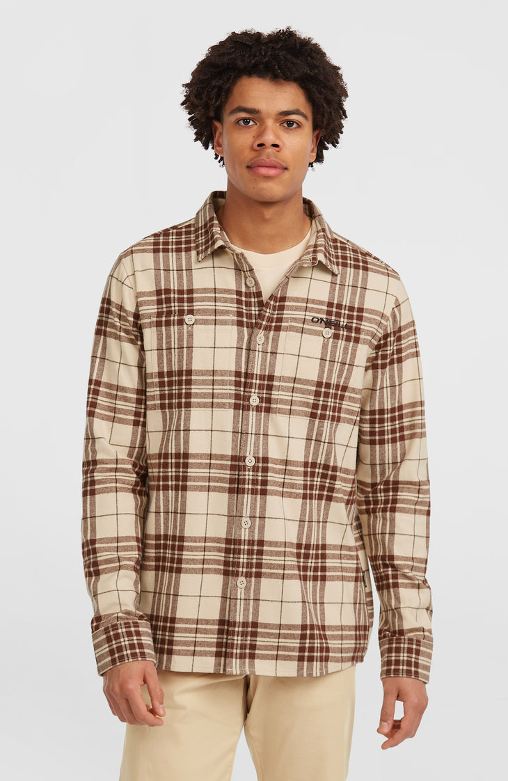 Must-Have flanellen overhemd | Beige Flannel Check