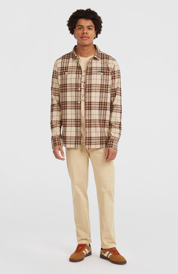 Must-Have flanellen overhemd | Beige Flannel Check