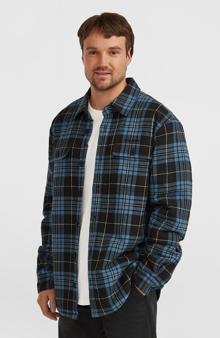 Must-Have overhemd met fleecevoering | Blue Flannel Check