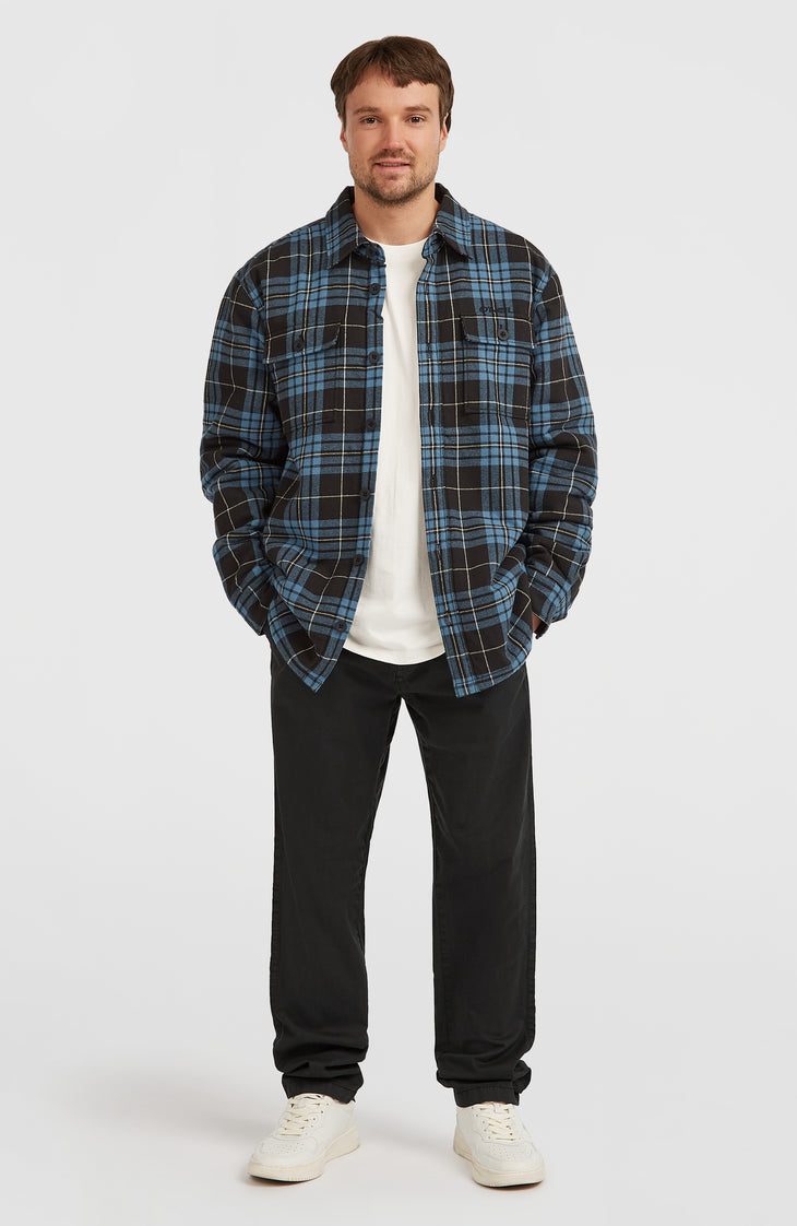 Must-Have overhemd met fleecevoering | Blue Flannel Check