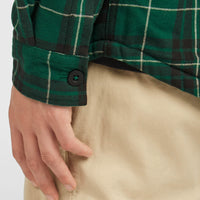 Must-Have overhemd met fleecevoering | Green Flannel Check
