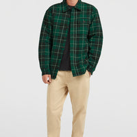 Must-Have overhemd met fleecevoering | Green Flannel Check