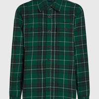 Must-Have overhemd met fleecevoering | Green Flannel Check