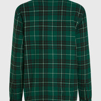 Must-Have overhemd met fleecevoering | Green Flannel Check