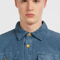 O'Riginals Corduroy overshirt met fleecevoering | Mozart Blue