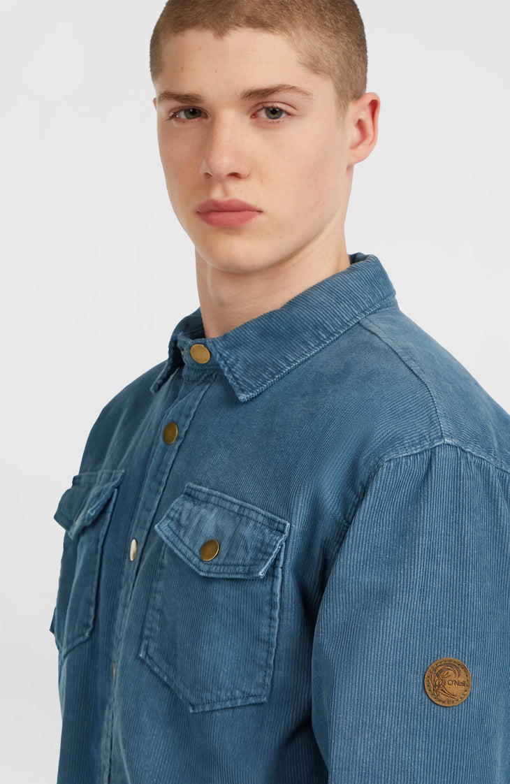 O'Riginals Corduroy overshirt met fleecevoering | Mozart Blue