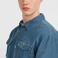 O'Riginals Corduroy overshirt met fleecevoering | Mozart Blue