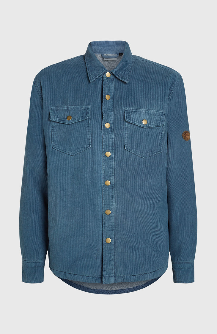 O'Riginals Corduroy overshirt met fleecevoering | Mozart Blue