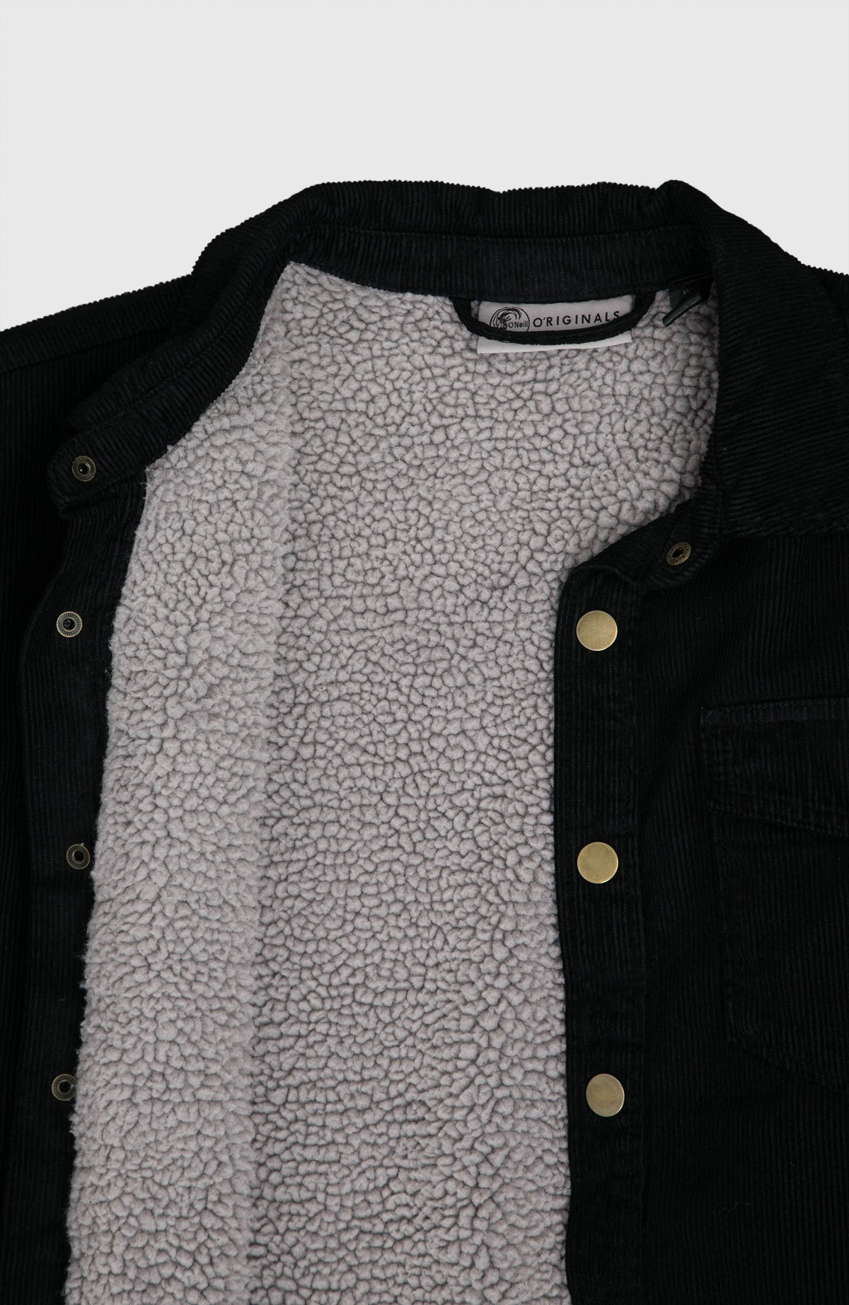 O'Riginals Corduroy overshirt met fleecevoering | Black Out