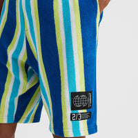 Short Brights Terry | Blue Towel Stripe