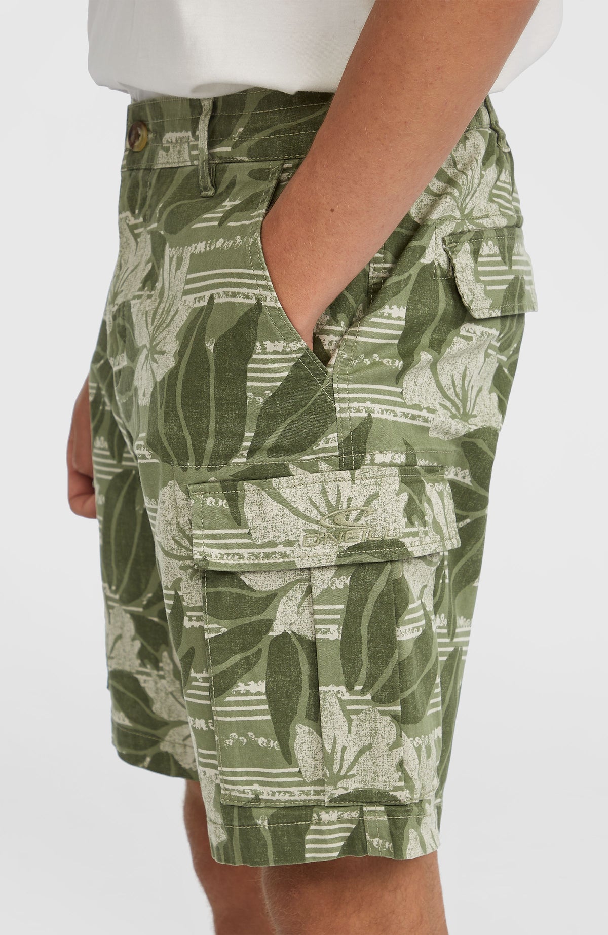 Essentials cargoshort | Green Tonal Dusty Flower