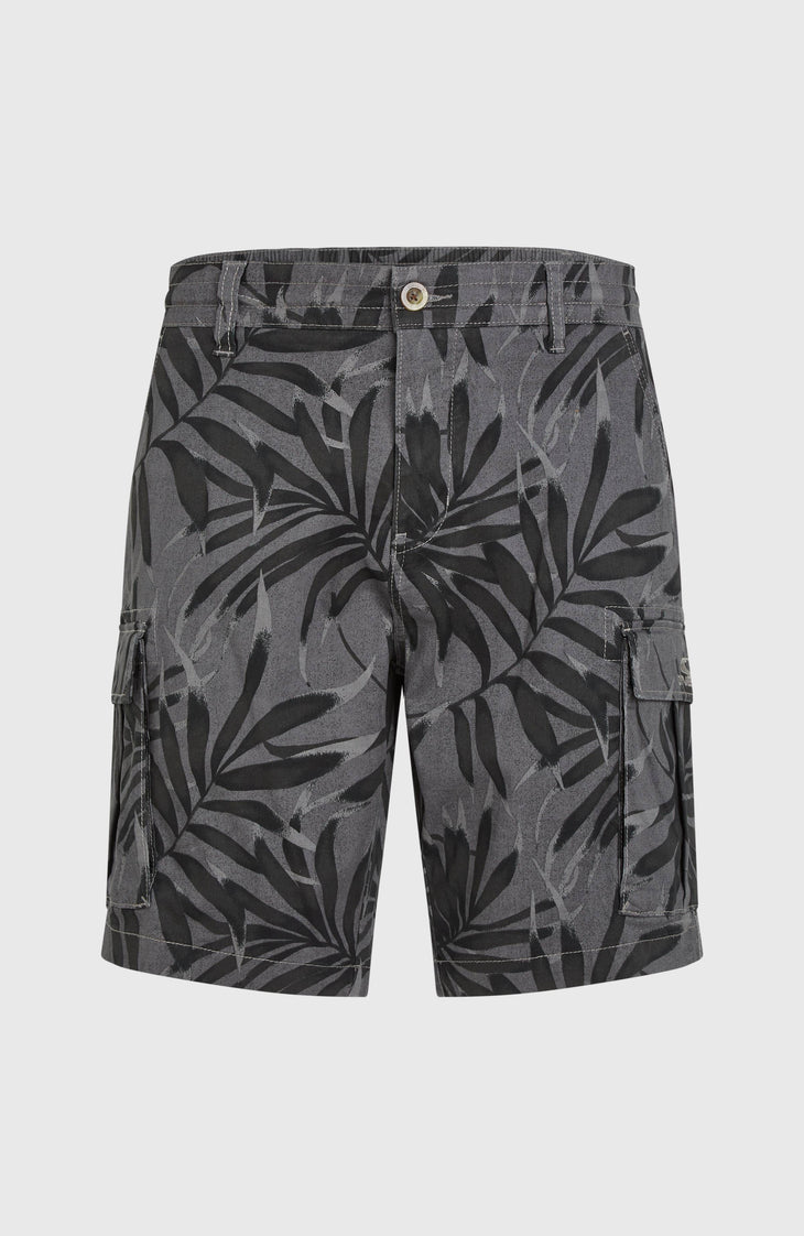Essentials cargoshort | Black Dipped Leaves