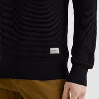 Horizontal Ribbed Pullover | Black Out