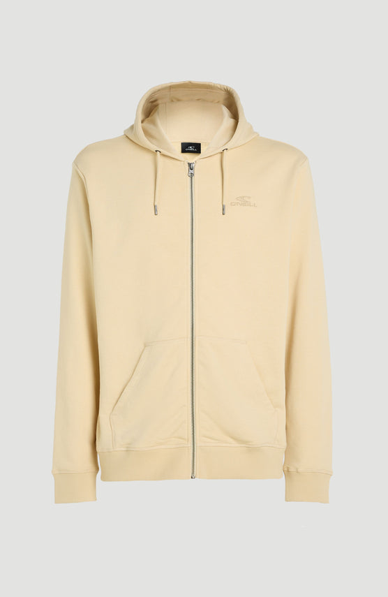 Small Logo capuchonvest met volledige rits | Muslin