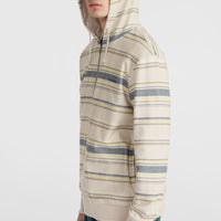 Bavaro capuchonvest met volledige rits | Grey Vintage Stripe