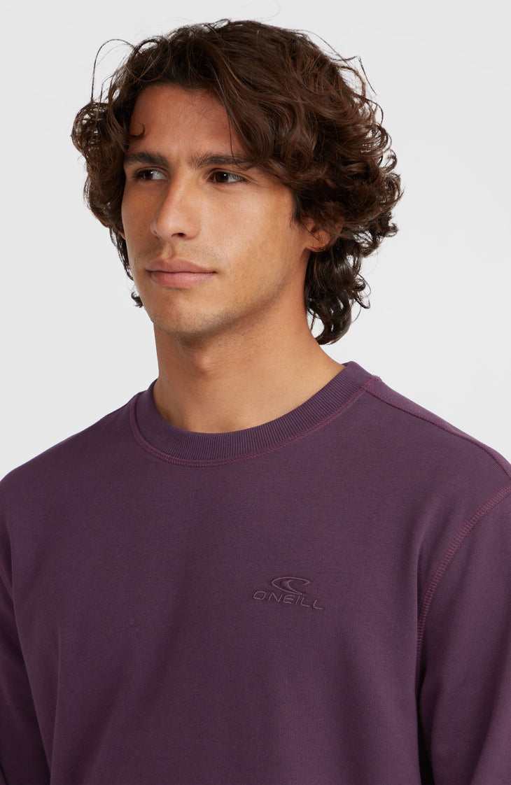 Small Logo Crew sweater | Aubergine