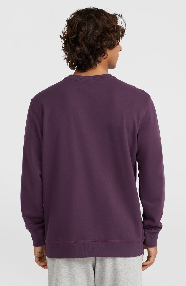 Small Logo Crew sweater | Aubergine