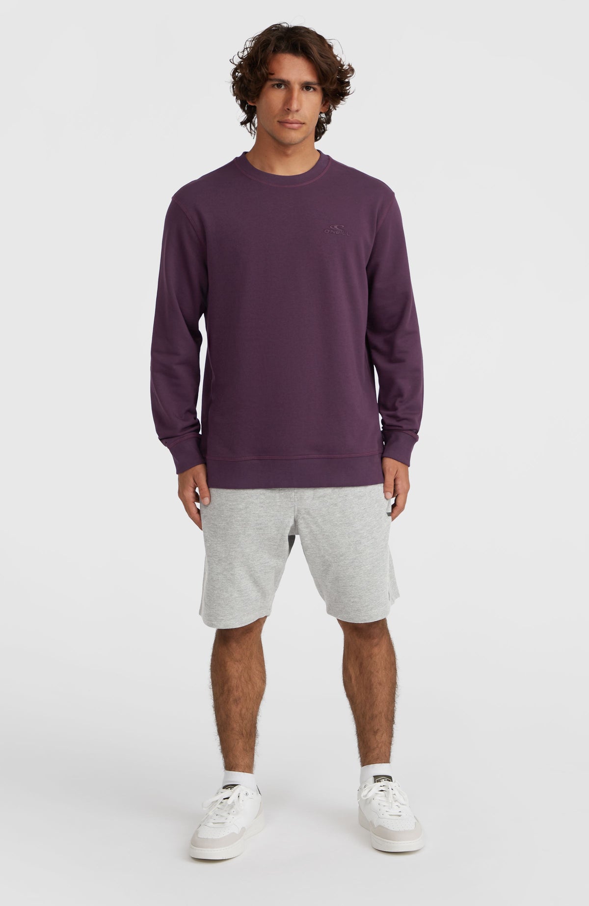 Small Logo Crew sweater | Aubergine